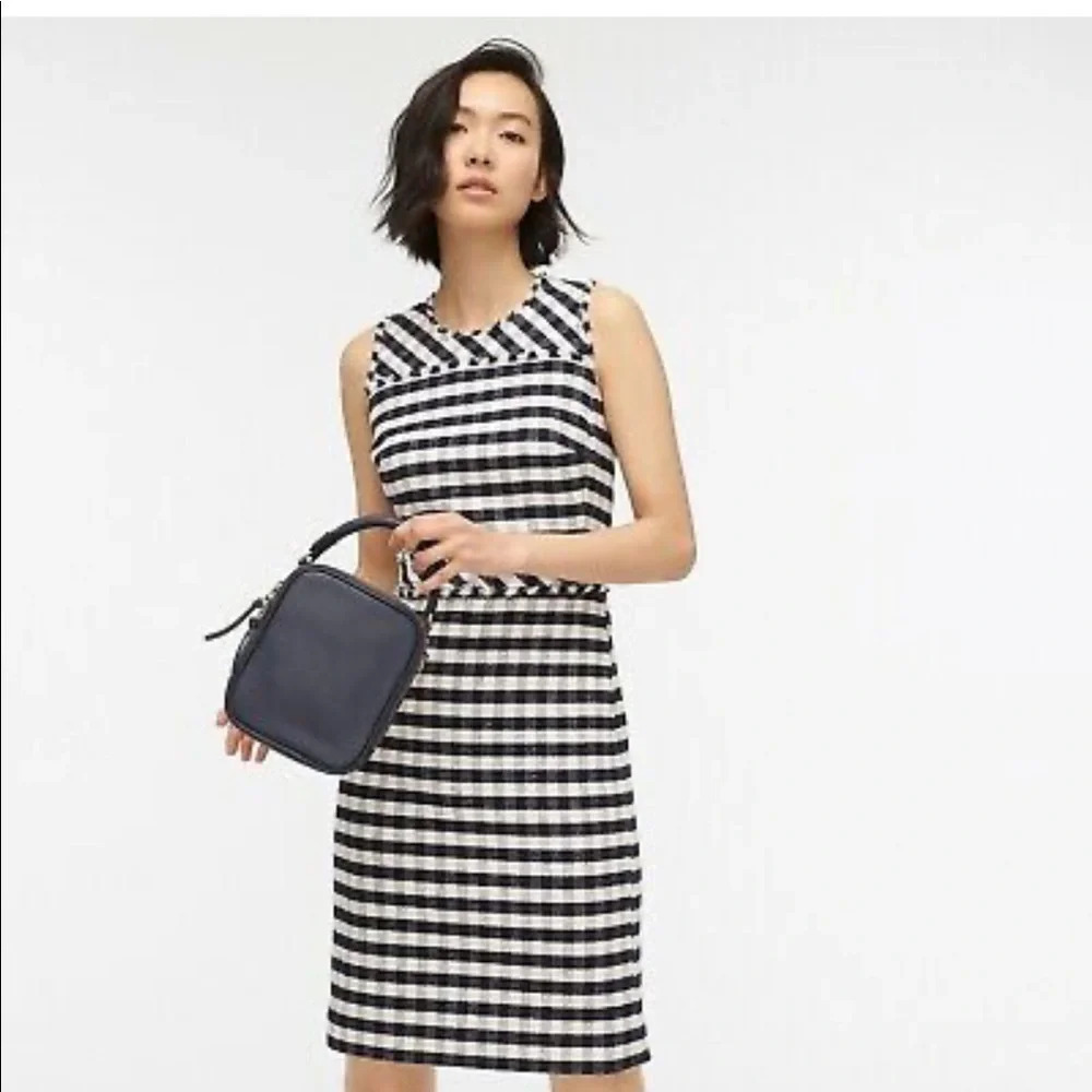 J. Crew gingham tweed sheath dress NEW